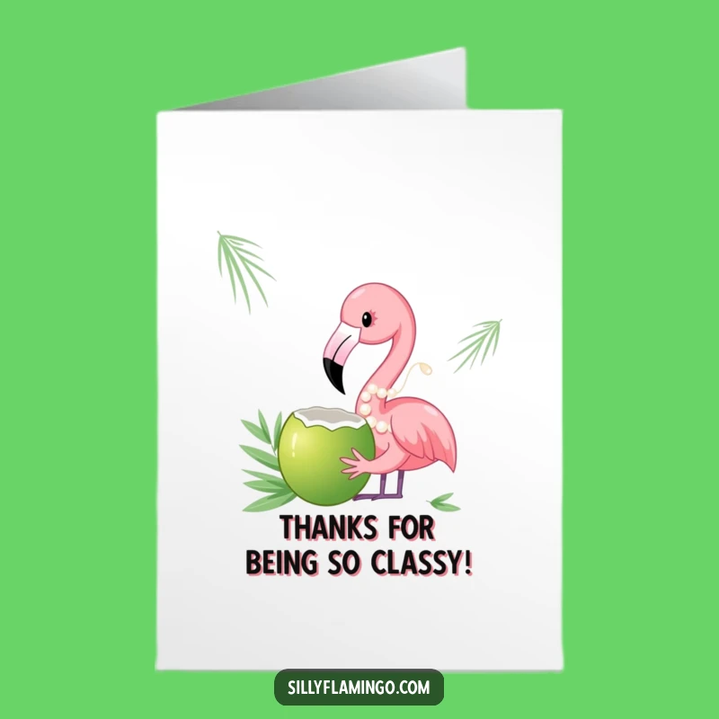 Free Printable Thank You Card: Chic Flamingo for Gracious Downloadable Thanks