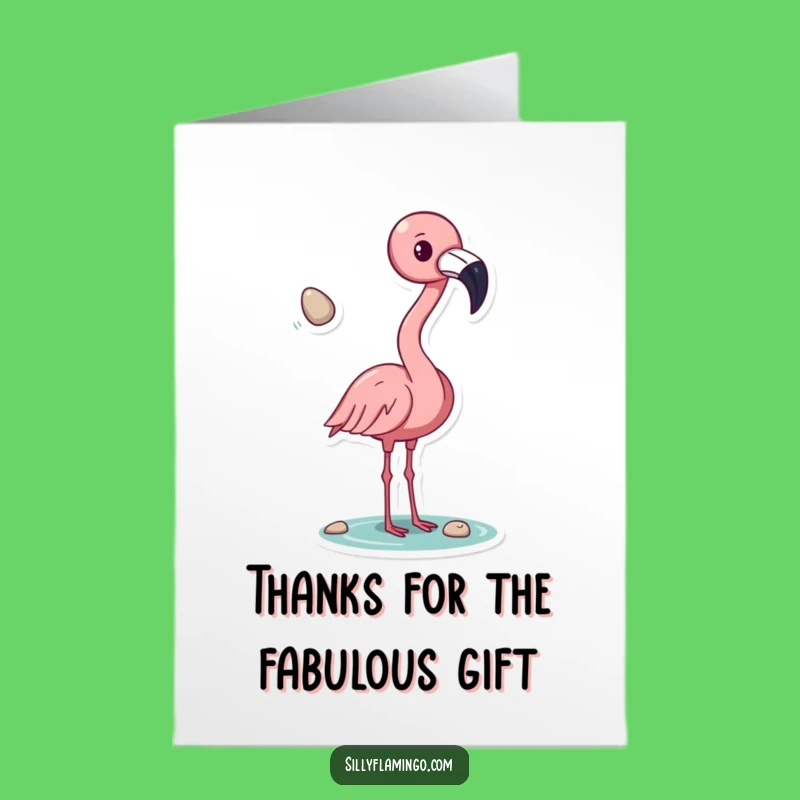 Free Printable Thank You Card: Flamingo's Gesture, Grateful Toss, Downloadable Appreciation