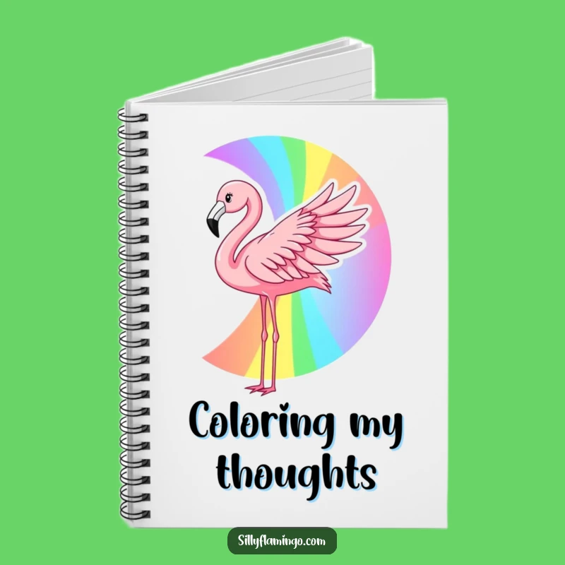 Funny Flamingo Rainbow Notebook: Wing Art Journal, Creative Gift