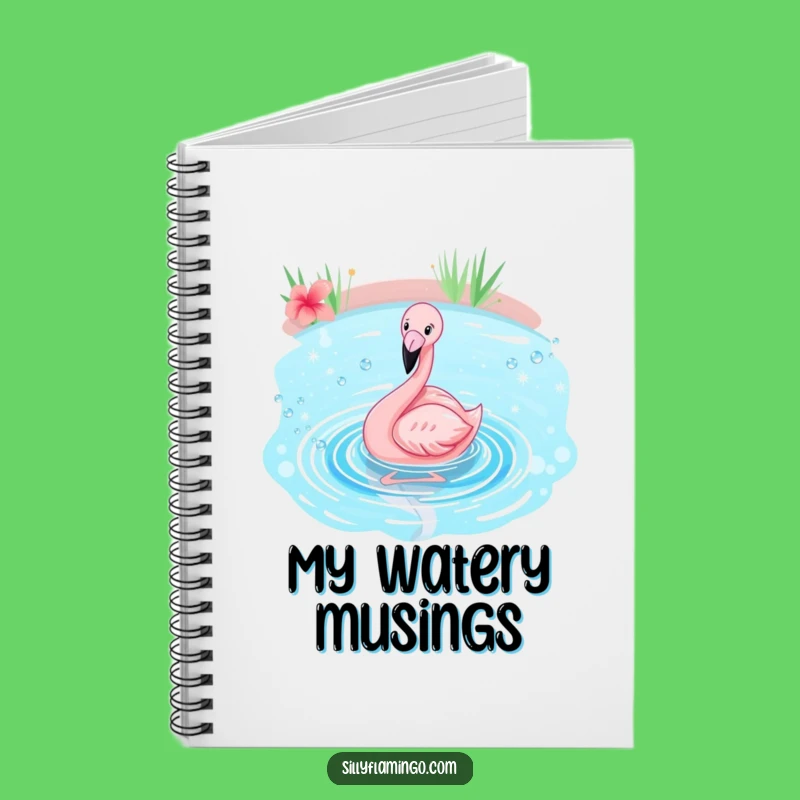 Funny Flamingo Notebook: Jot Down Joyful Thoughts with a Splashing Bird, Gift