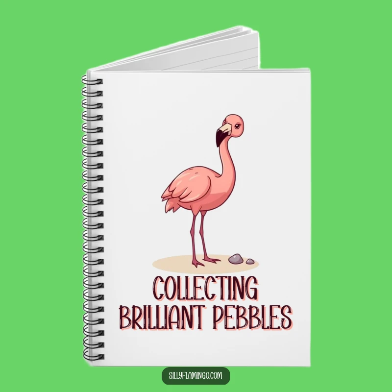 Funny Flamingo Pebble Toss Notebook: Jot Down Ideas with Playful Flair, Ideal Funny Gift