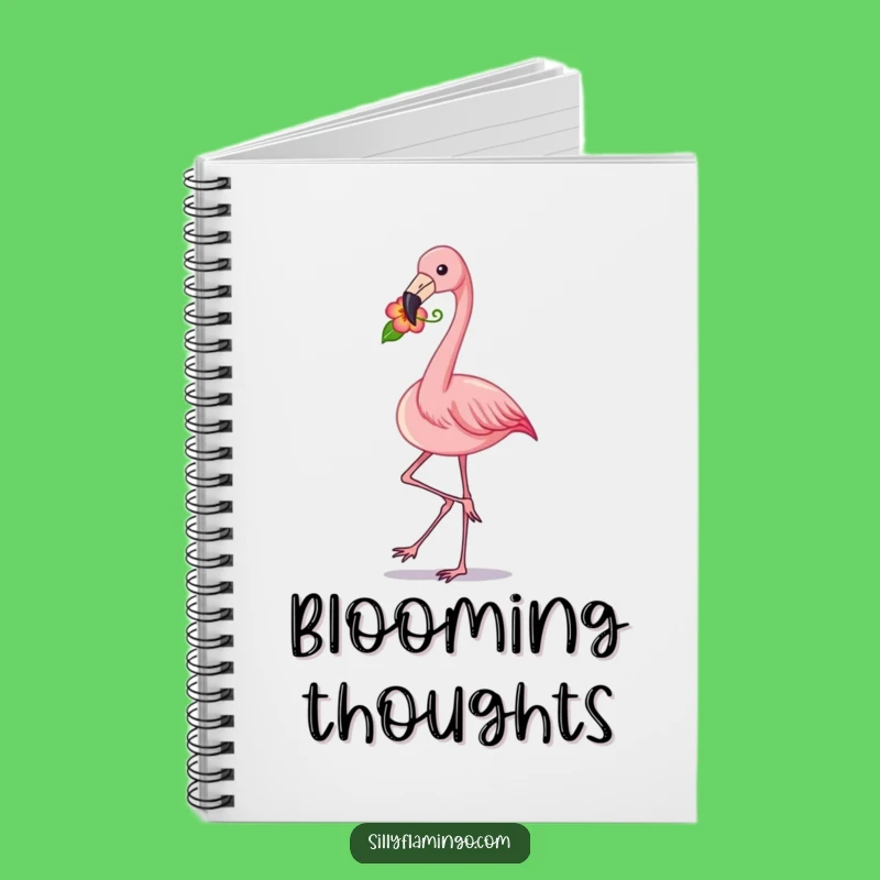 Funny Flamingo Strut Notebook: Chic Bird with Flower, Journaling Gift