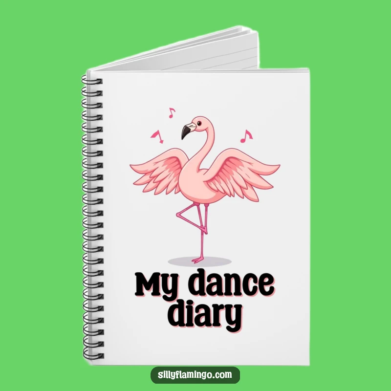 Funny Dancing Flamingo Notebook: Journal Your Rhythm, Pink Feather Writer's Gift