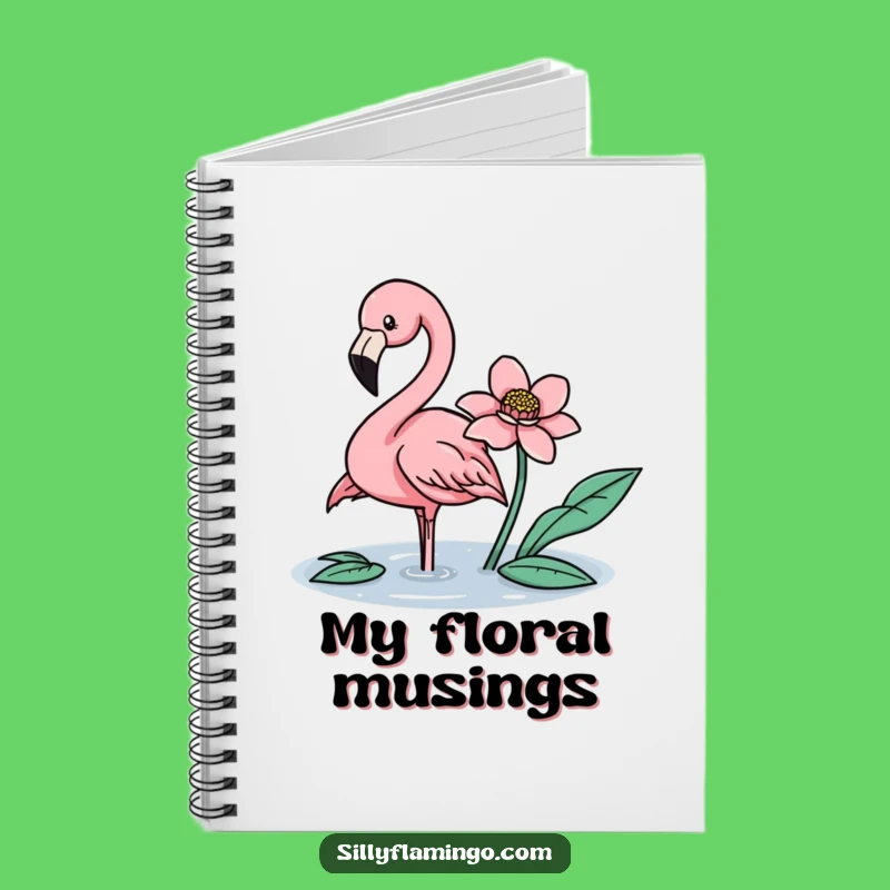 Funny Flamingo Flower Nudge Notebook: Jot Down Inspirations Gently!