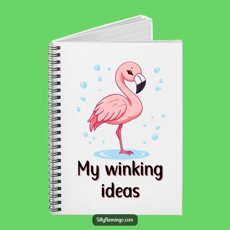 Funny Winking Flamingo Notebook: Jot Down Bright Ideas!