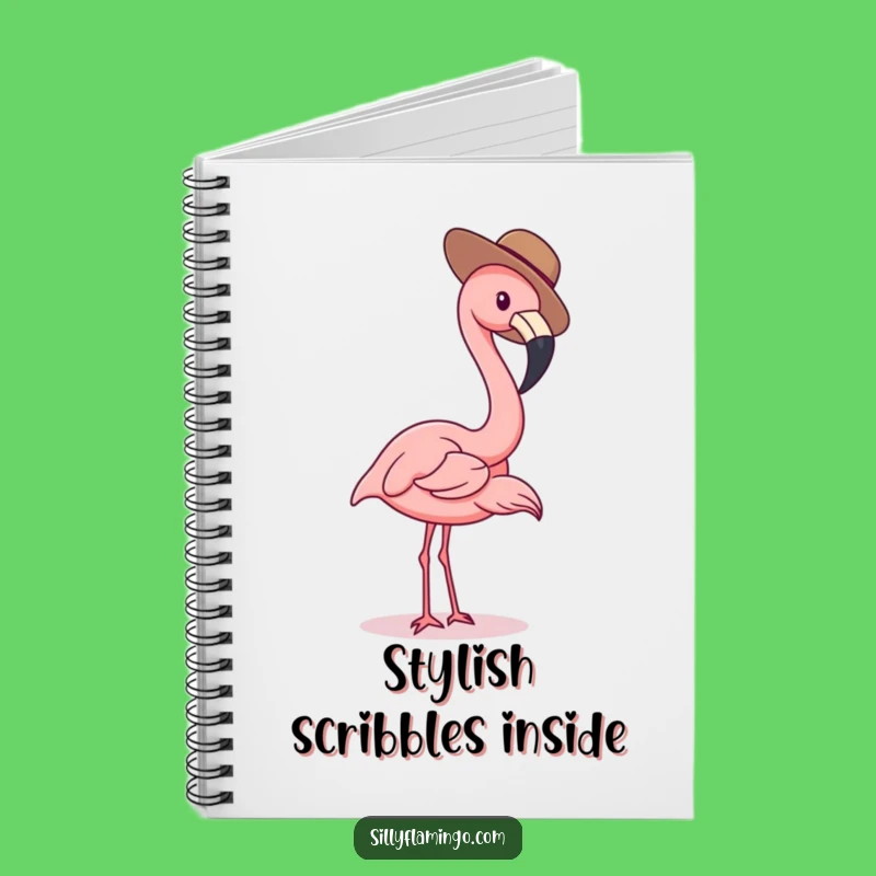 Playful Flamingo Notebook: Tiny Hat Diary, Hilarious Journal for Quirky Ideas