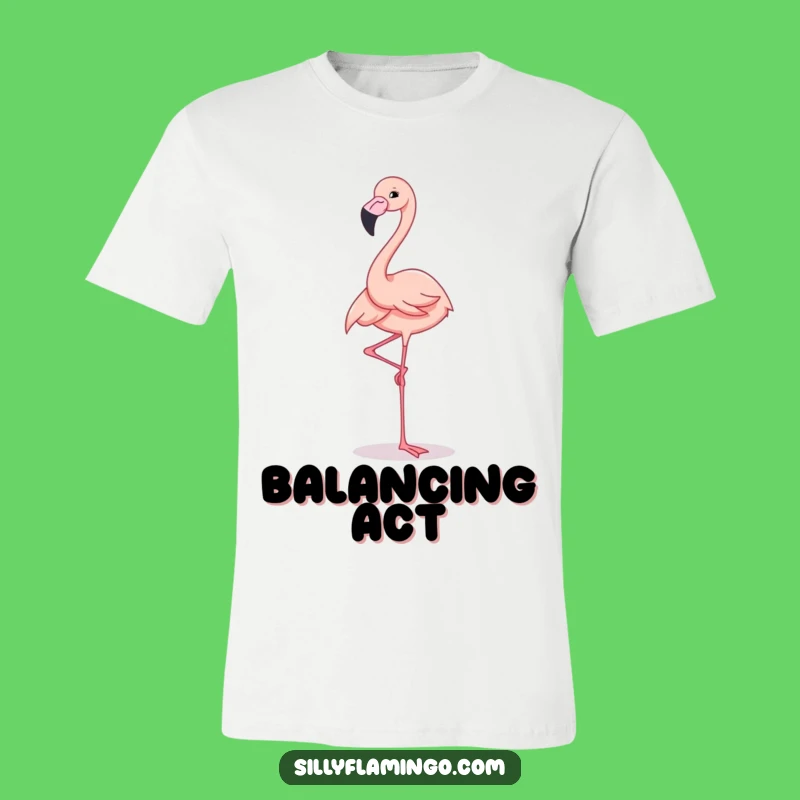 Funny Flamingo Balancing T-Shirt: Effortless Style and Humor