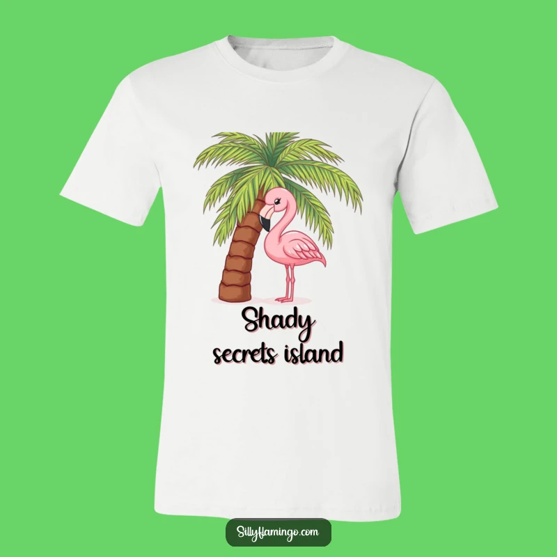 Funny Flamingo Tropical Peek T-Shirt - Quirky Bird Surprise Tee Gift