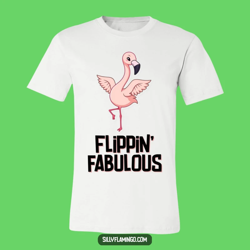 Funny Kawaii Flamingo Wink T-Shirt - Wear Your Playful Spirit!