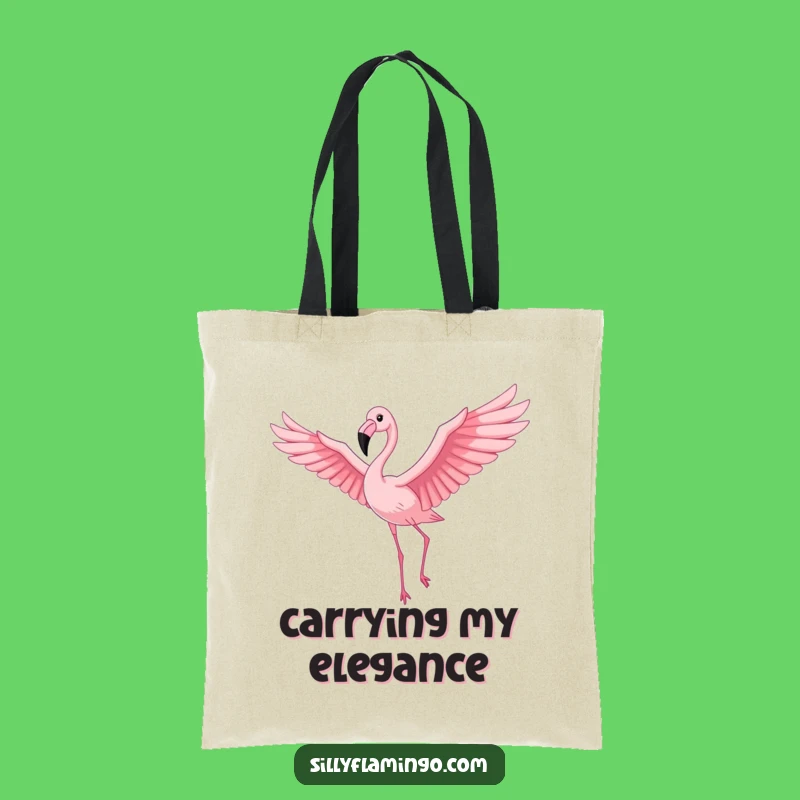 Funny Flamingo Tote Bag: Carry Your Essentials with a Proud Bird Soaring, Practical Funny Gift