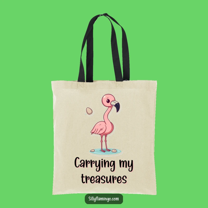 Funny Flamingo Pebble Toss Tote Bag - Carry Your Fun Style, Perfect Accessory Gift!