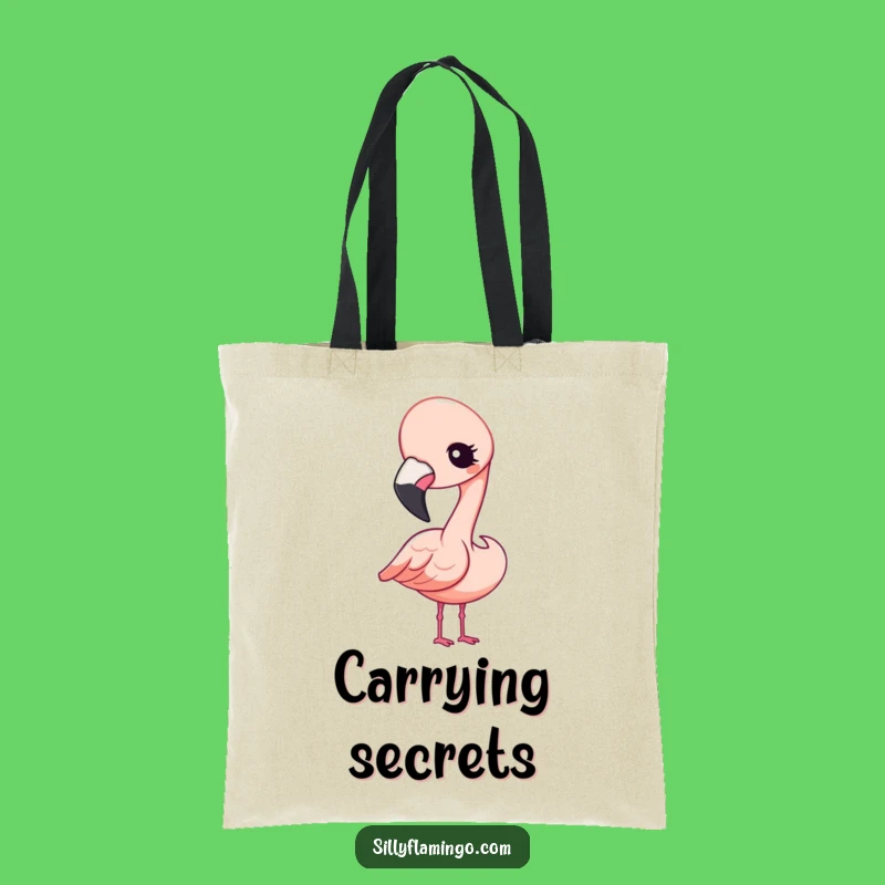 Funny Kawaii Flamingo Winking Tote Bag: Carry Your Charm Everywhere