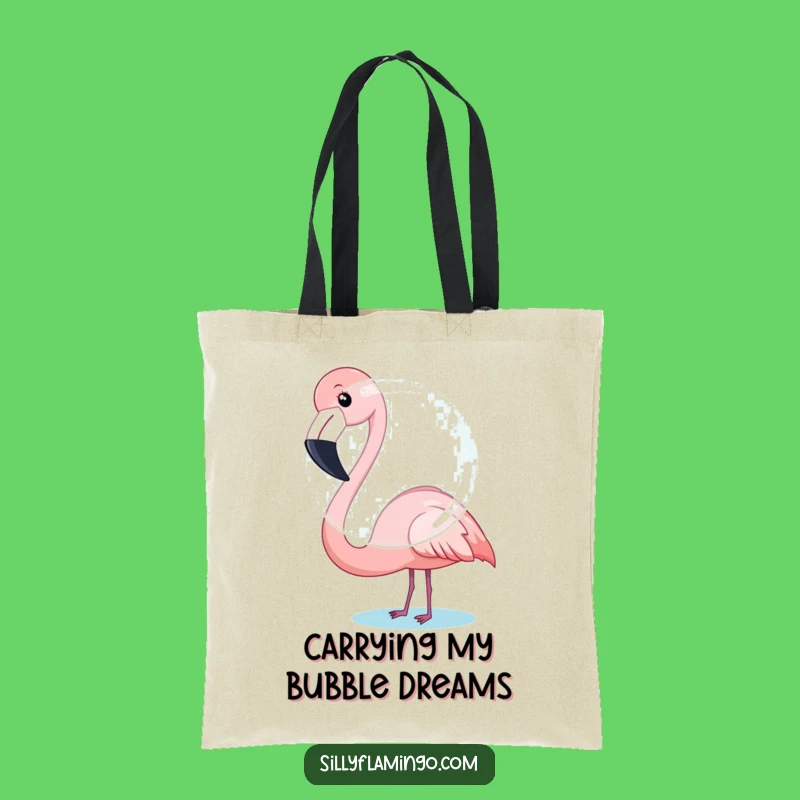 Funny Flamingo Bubble Tote Bag: Giant Attempt, Perfect Gift Bag