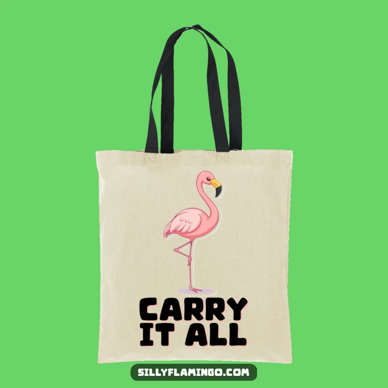 Funny Flamingo Chic Tote Bag: Hilarious Gift for Bird Lovers on the Go!
