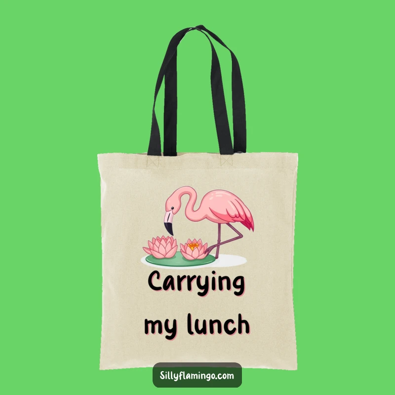 Funny Flamingo Lily Tote Bag: Carry Nature's Joy with You