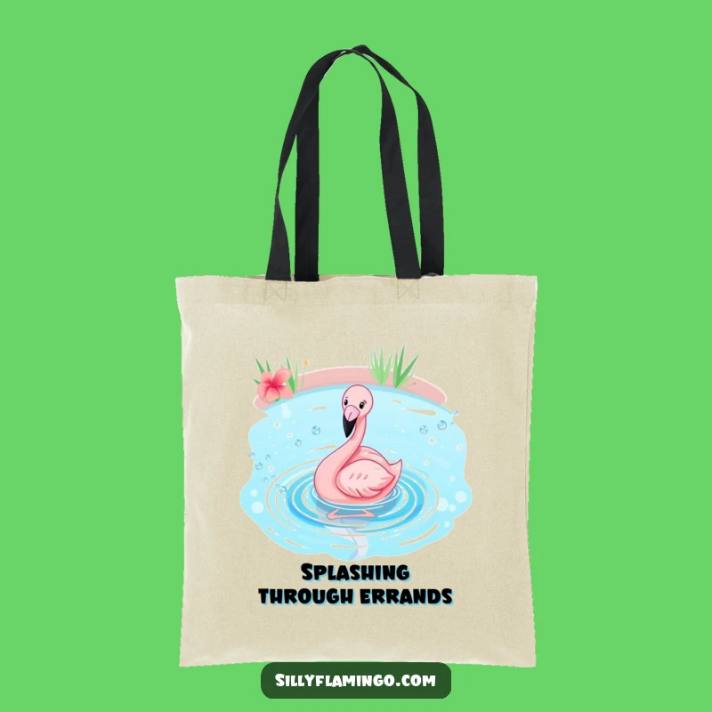 Funny Flamingo Tote Bag: Carry Your Joy with a Splashing Bird, Tropical Gift