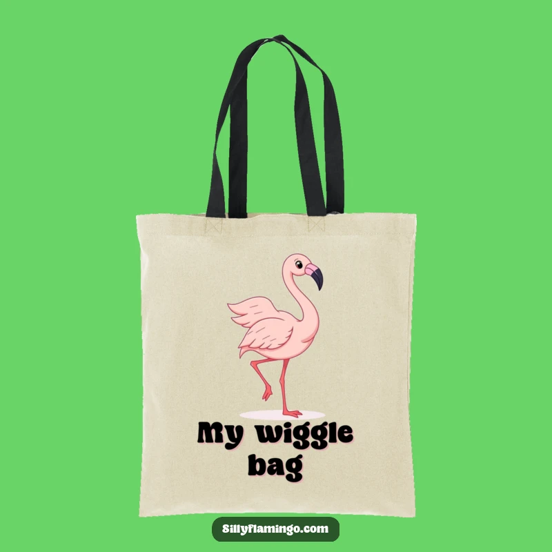 Funny Flamingo Tote Bag - Silly Wiggle Dance, Joyful Bird Lover Gift, Carry-All