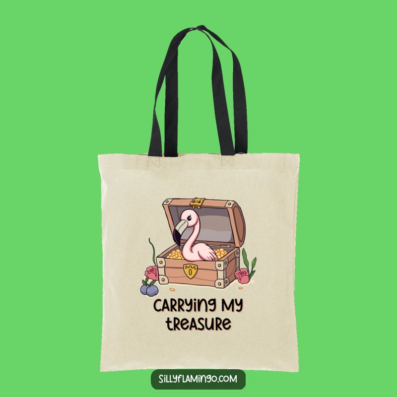 Funny Flamingo Treasure Tote Bag: Adventurous & Stylish Bird Accessory